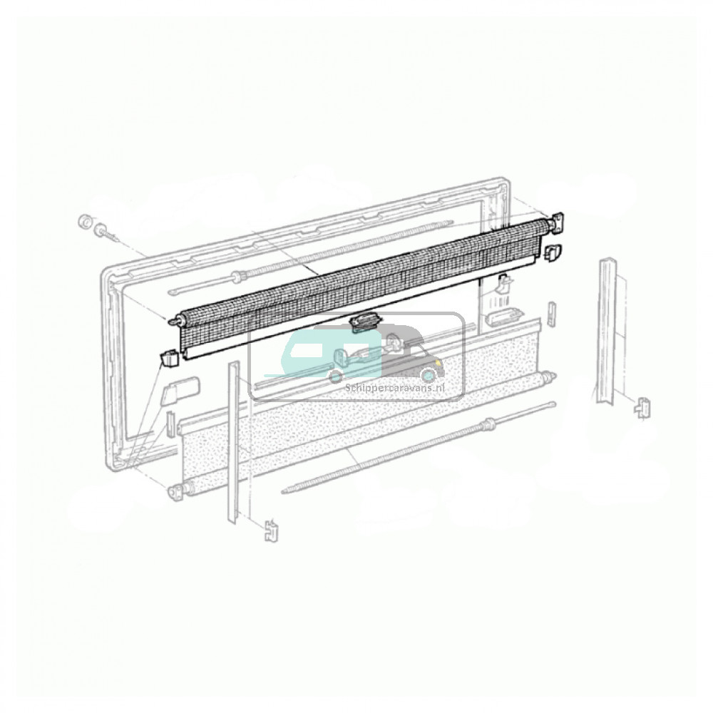 Dometic S3/ S4 Vliegenrollo 100x80 FR0032