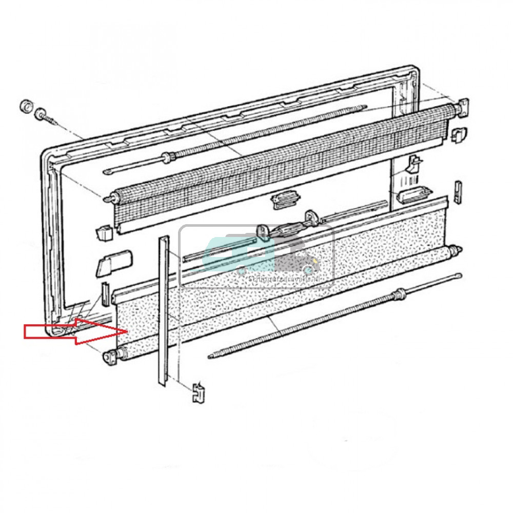 Dometic S3/S4 Verduisteringsrollo Aluminium/Zand 120x80