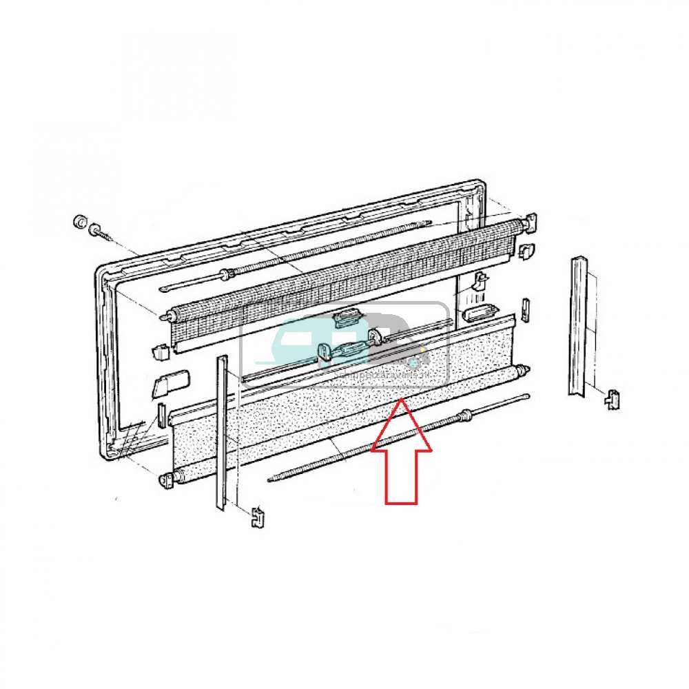 Dometic S3/S4 Vliegenrollo 55 x 60 Crèmewit