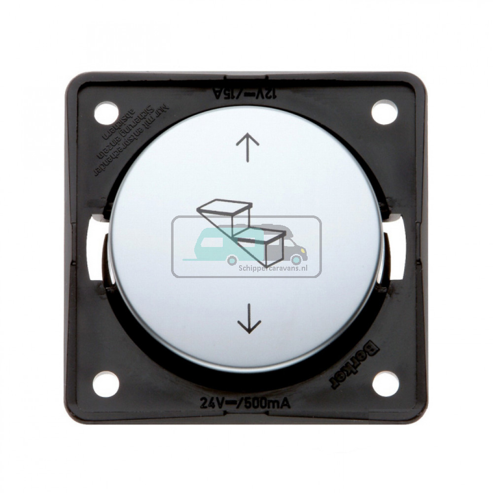 Berker Poolomkeerschakelaar Opstap Inbouw Chroom Mat 12/24V