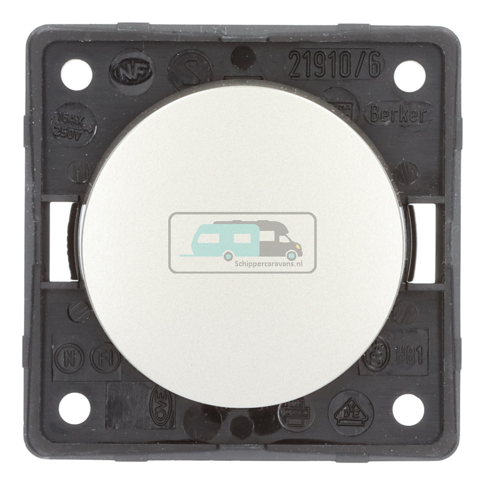 Berker Aan/Uitschakelaar Flow/Pure Inbouw RVS Mat 230V