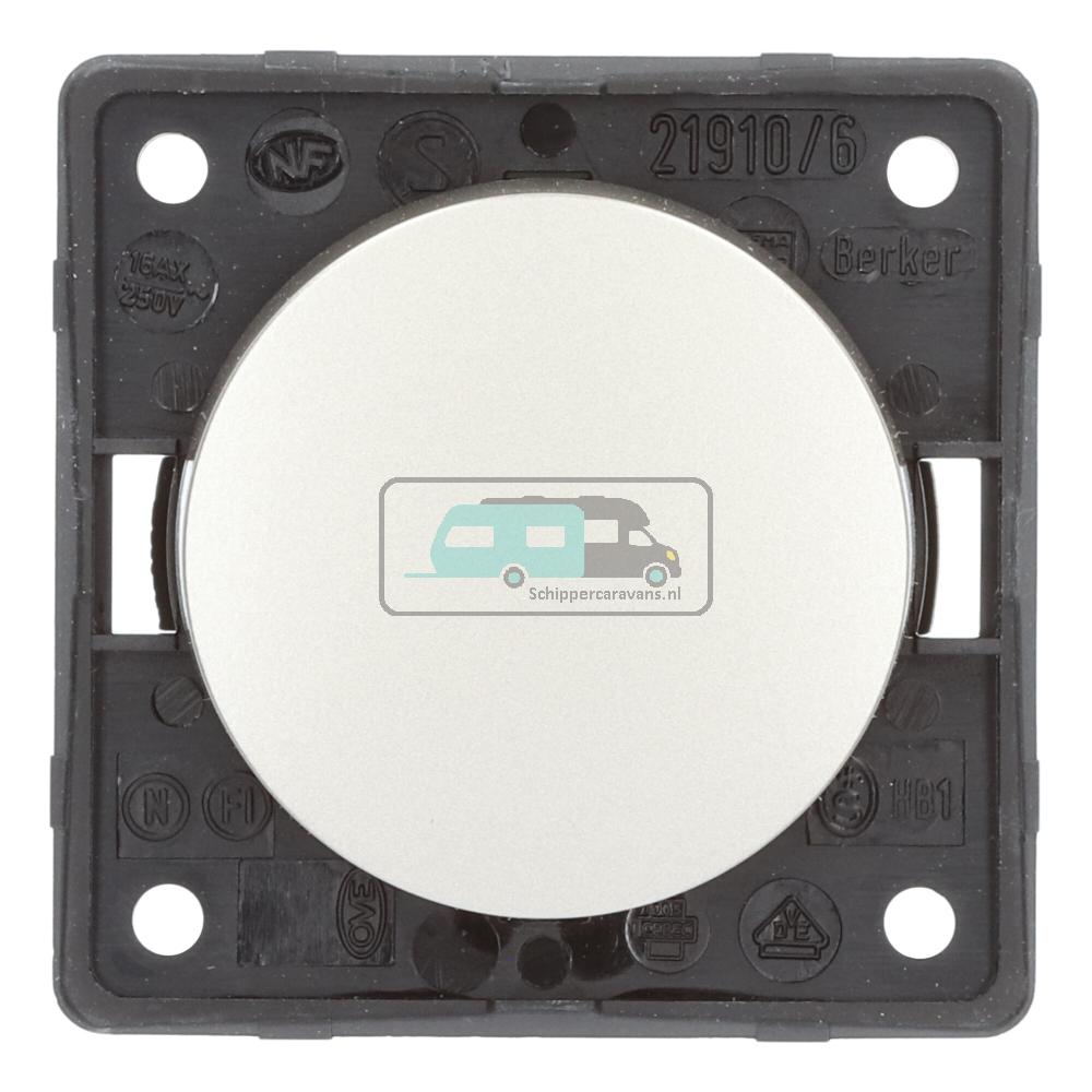 Berker Aan/Uitschakelaar Flow/Pure Inbouw RVS Mat 230V
