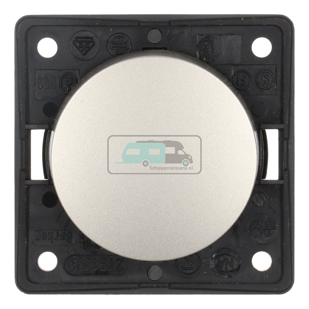 Berker Impulsschakelaar Flow/Pure Inbouw RVS Mat