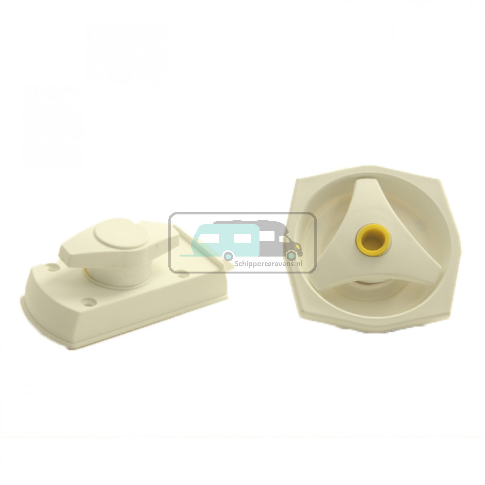 Deurslot Rond FF2 zonder Cilinder Rechts Wit