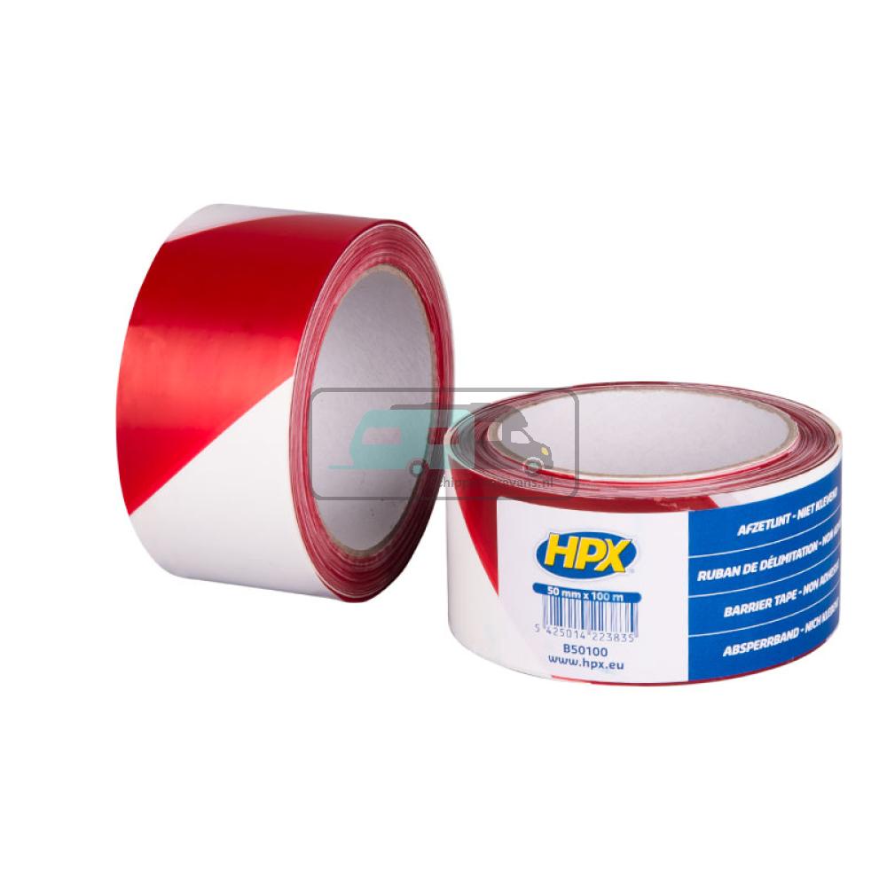 HPX Afzetlint Rood/Wit 100mtr