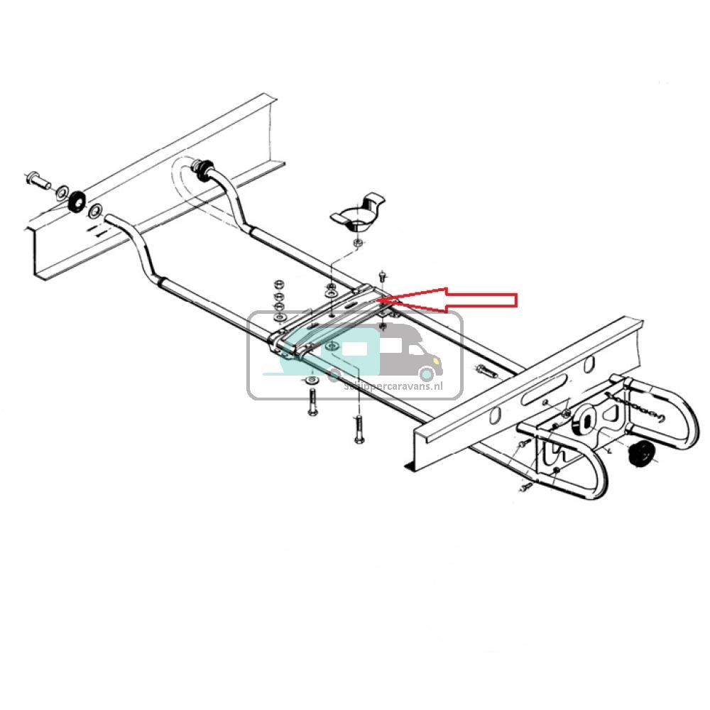 AL-KO Reservewielhouder EH1 Verbindingsplaat