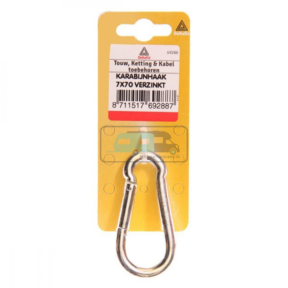 Deltafix Karabijnhaak Verzinkt 60mm 1st