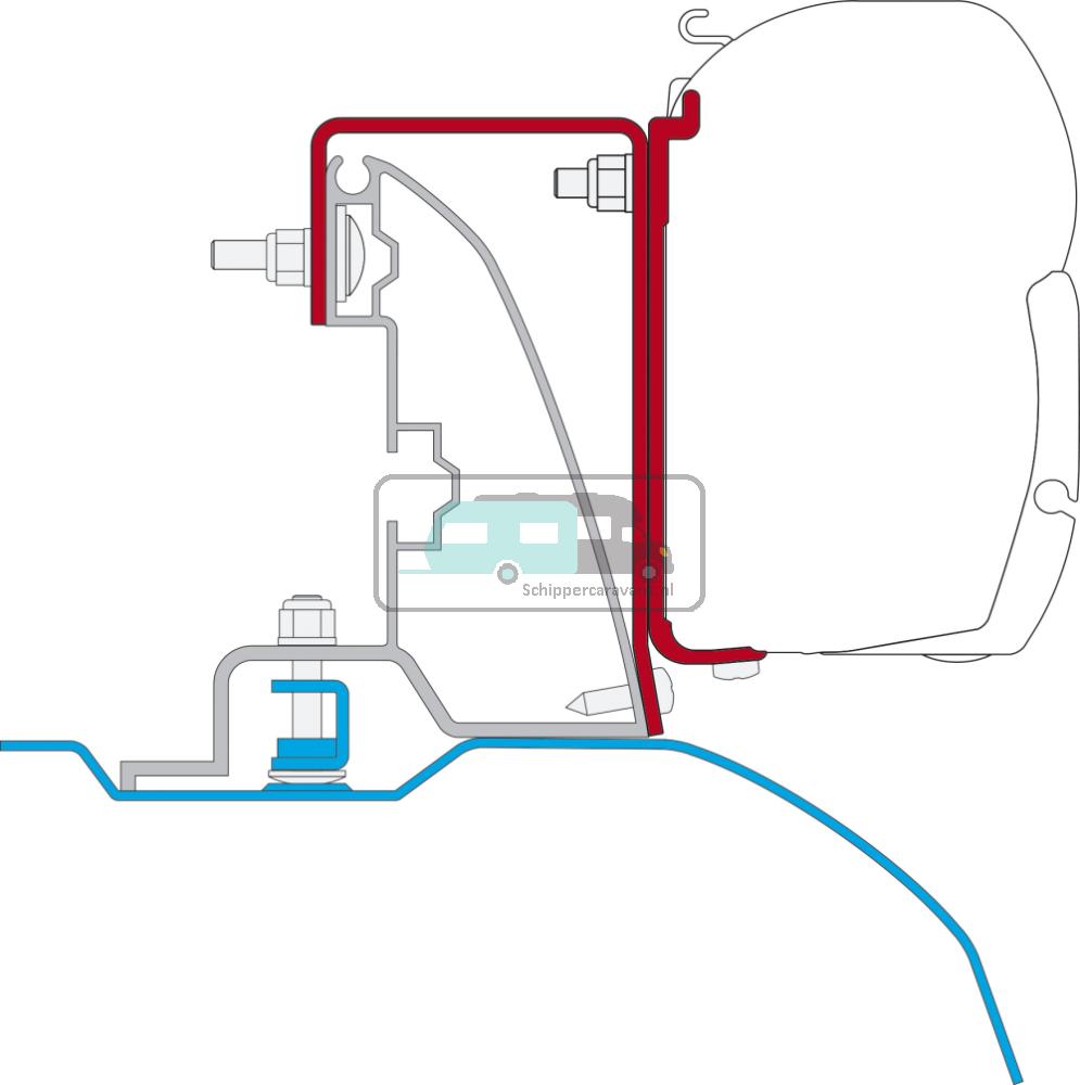 Fiamma Ducato/Jumper/Boxer Roof Rail Alu-Line Kit H2-L2/L3 >2006 F45