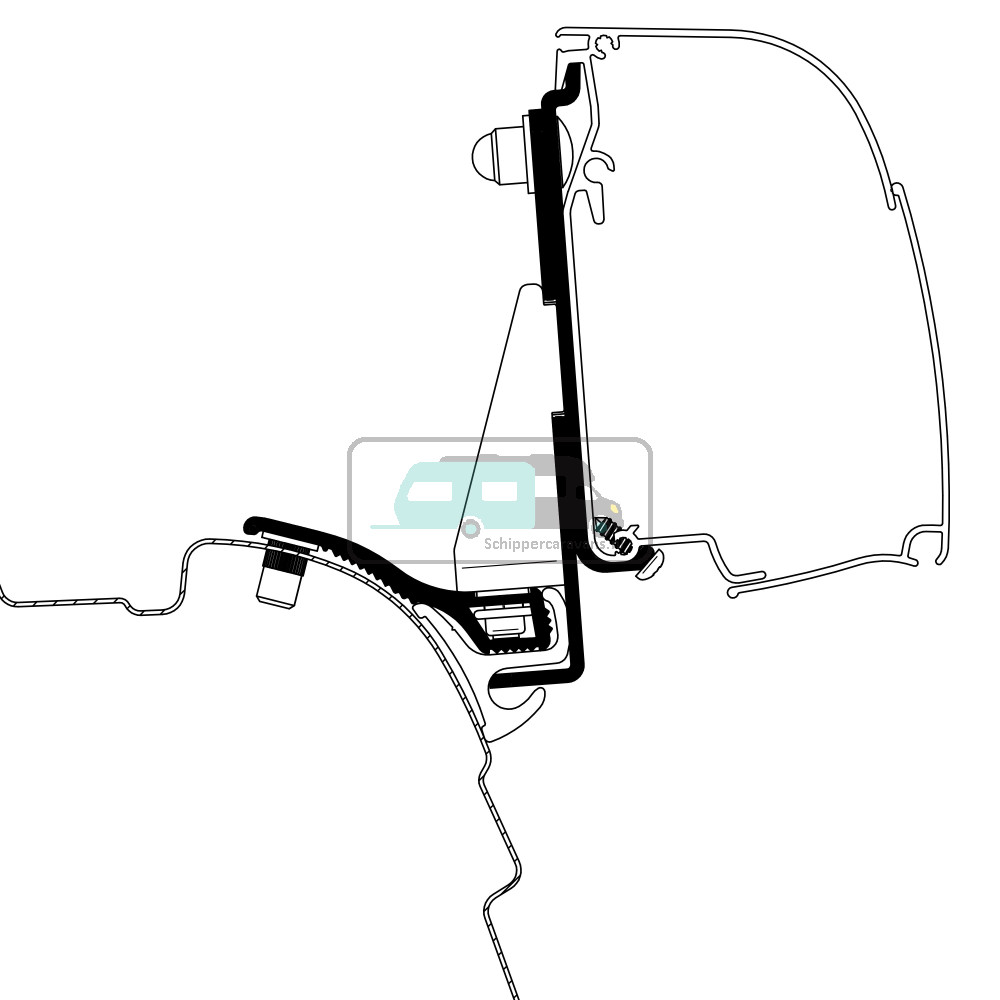 Thule VW T5/T6 Minivan Reimo Multi Rail SWB Adapter 4200 >260