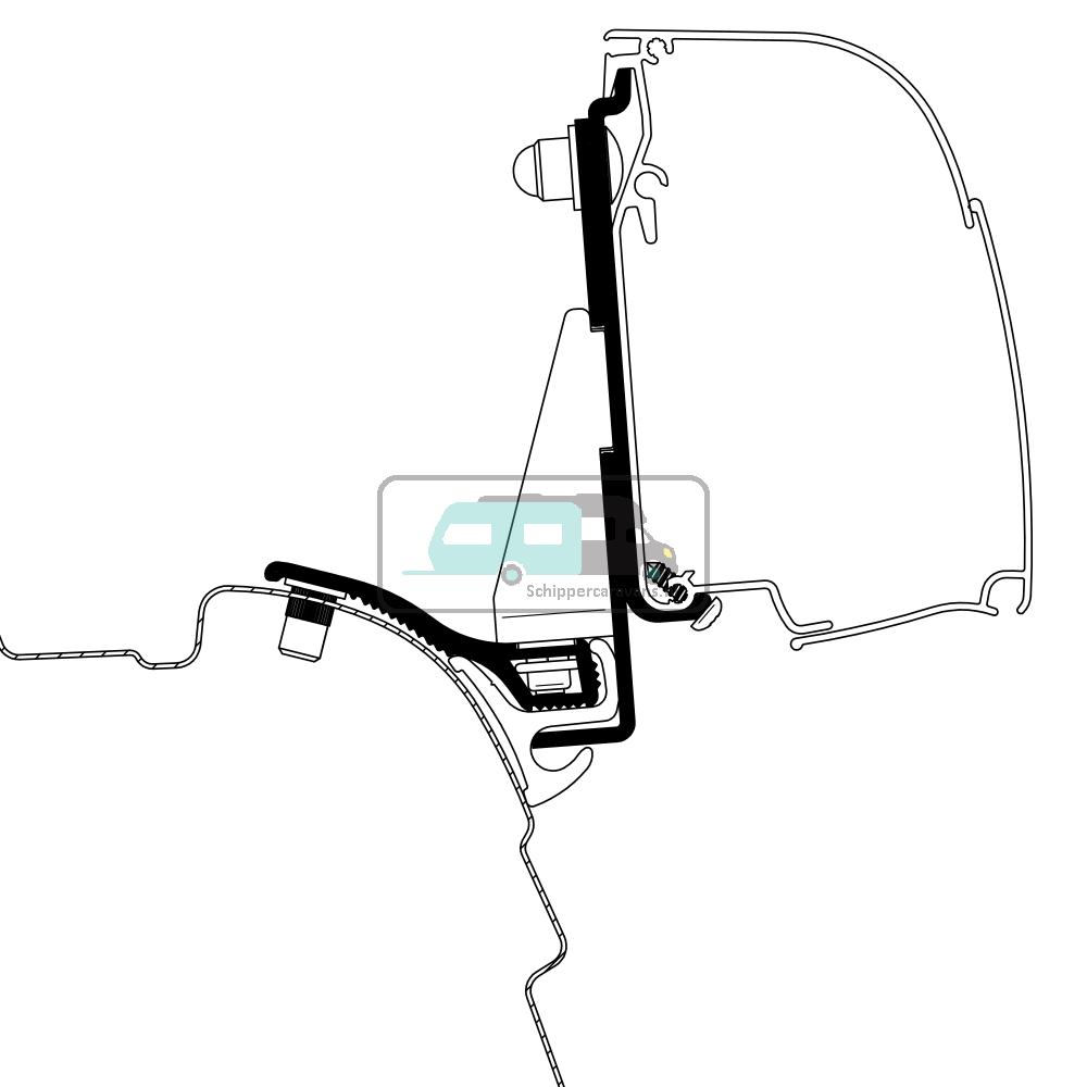 Thule VW T5/T6 Minivan Reimo Multi Rail SWB Adapter 4200 >260