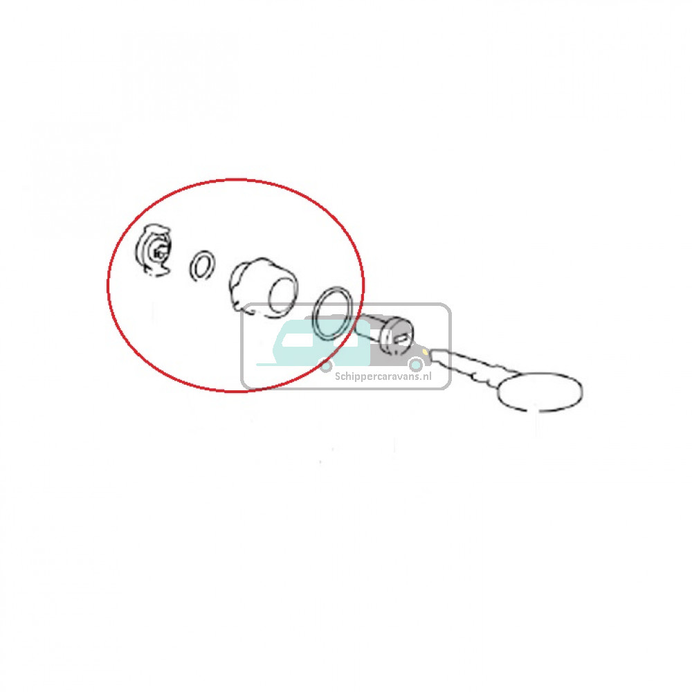Thetford Serviceluik 3/4/5/6 Cylinderhouder FF2 Zwart-27