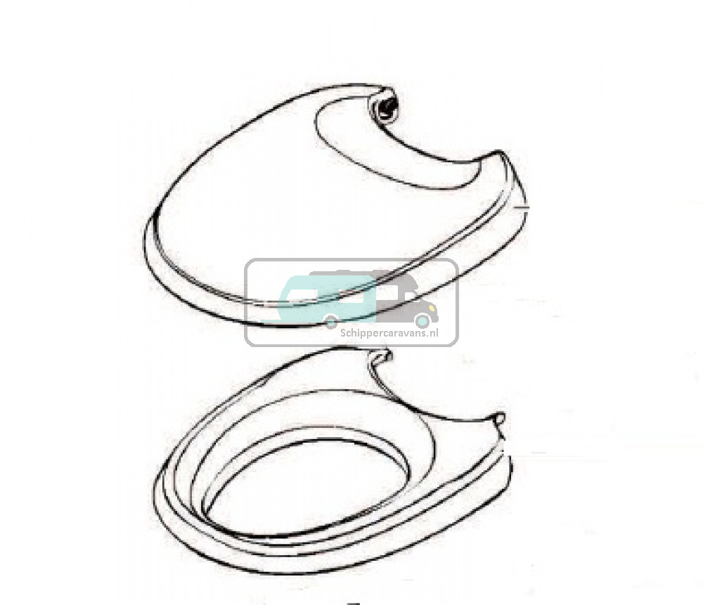 Thetford Aqua Magic Bravura Bril en Deksel wit