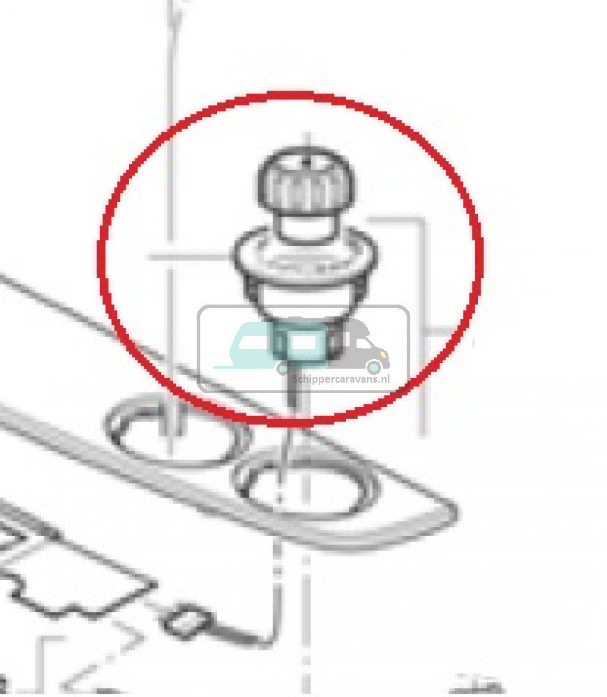 Truma Knop met Verlichting S3004/S5004