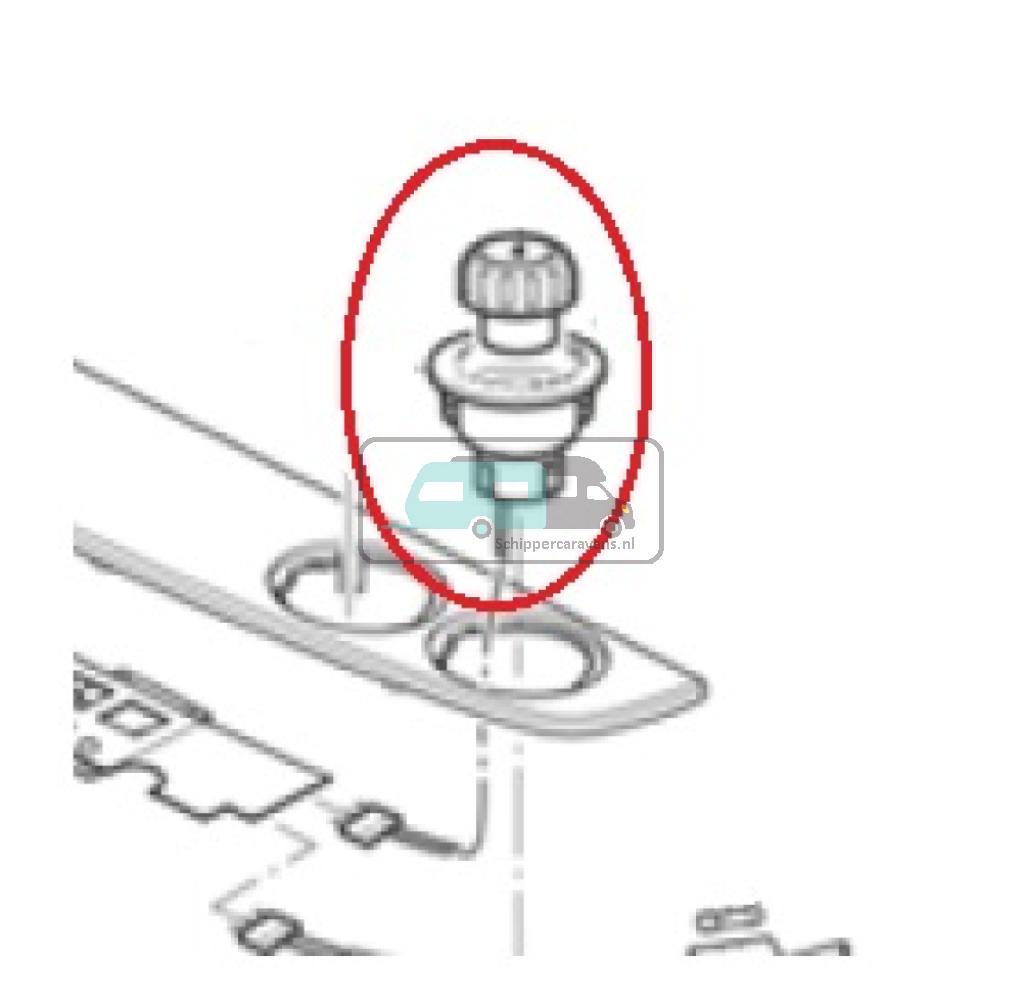 Truma Knop Chroom S3004/S5004