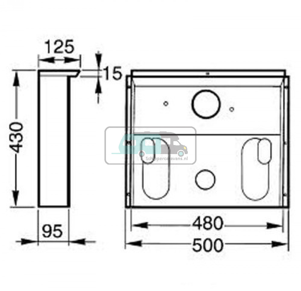 (42)Inbouwkast, kleur bruin