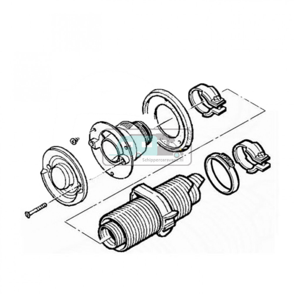 Truma Wandschoorsteenset EW24 Crèmewit