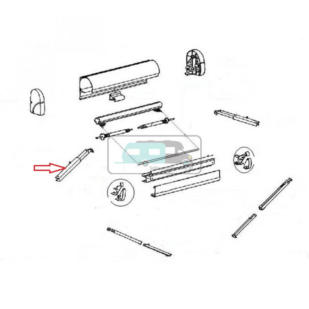 Thule Rafter Arm Assy RH 2000 3.00