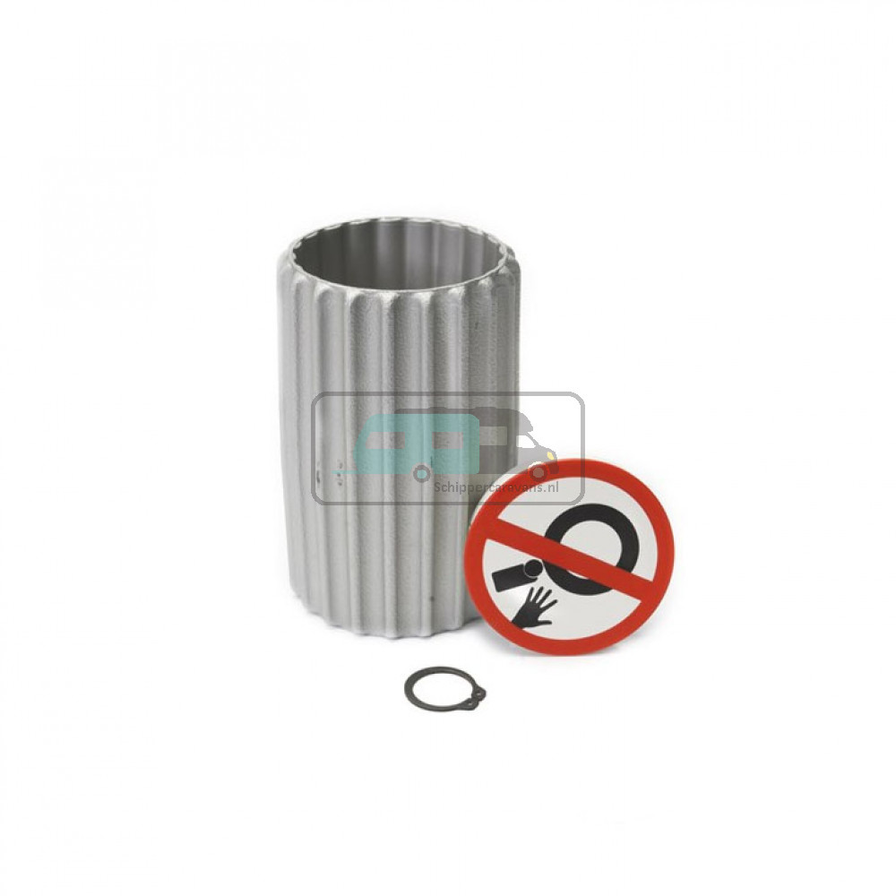 (48)Alu rol,deksel en borgring.