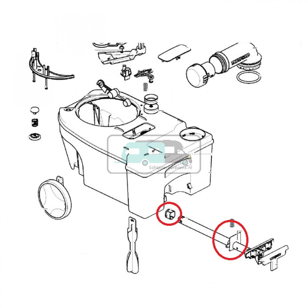 Thetford Bevestiging Handgreep SC250/260