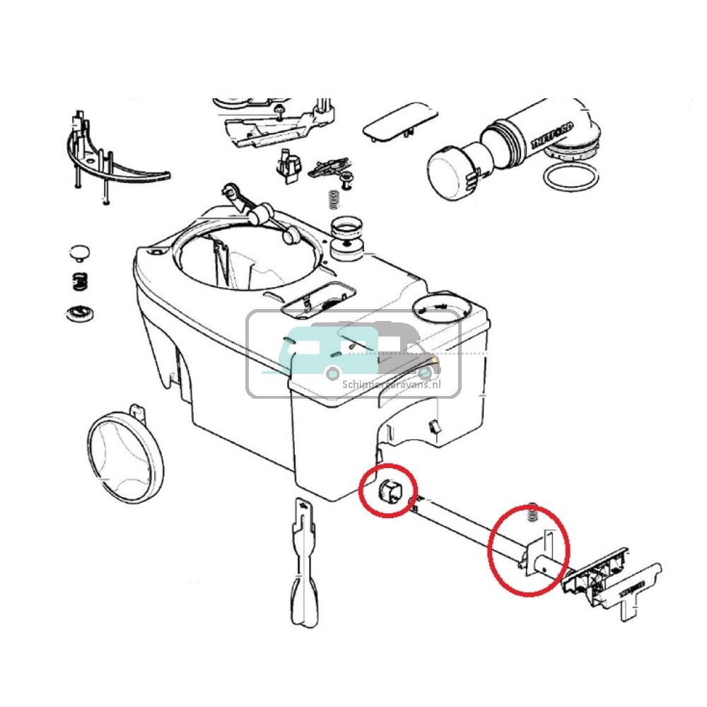 Thetford Bevestiging Handgreep SC250/260