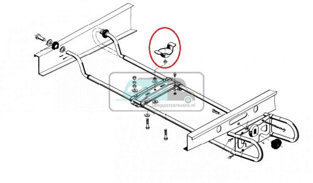 AL-KO Reservewielhouder EH1 Spanvleugel