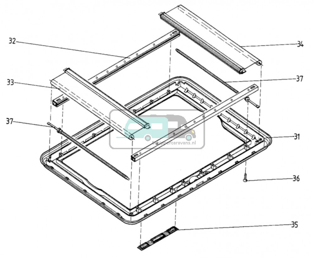 Dometic Heki 1 Vliegenrollo