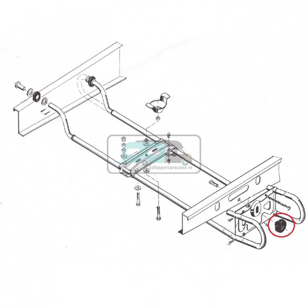 AL-KO Draaiknop M12 EH1 Reservewielhouder