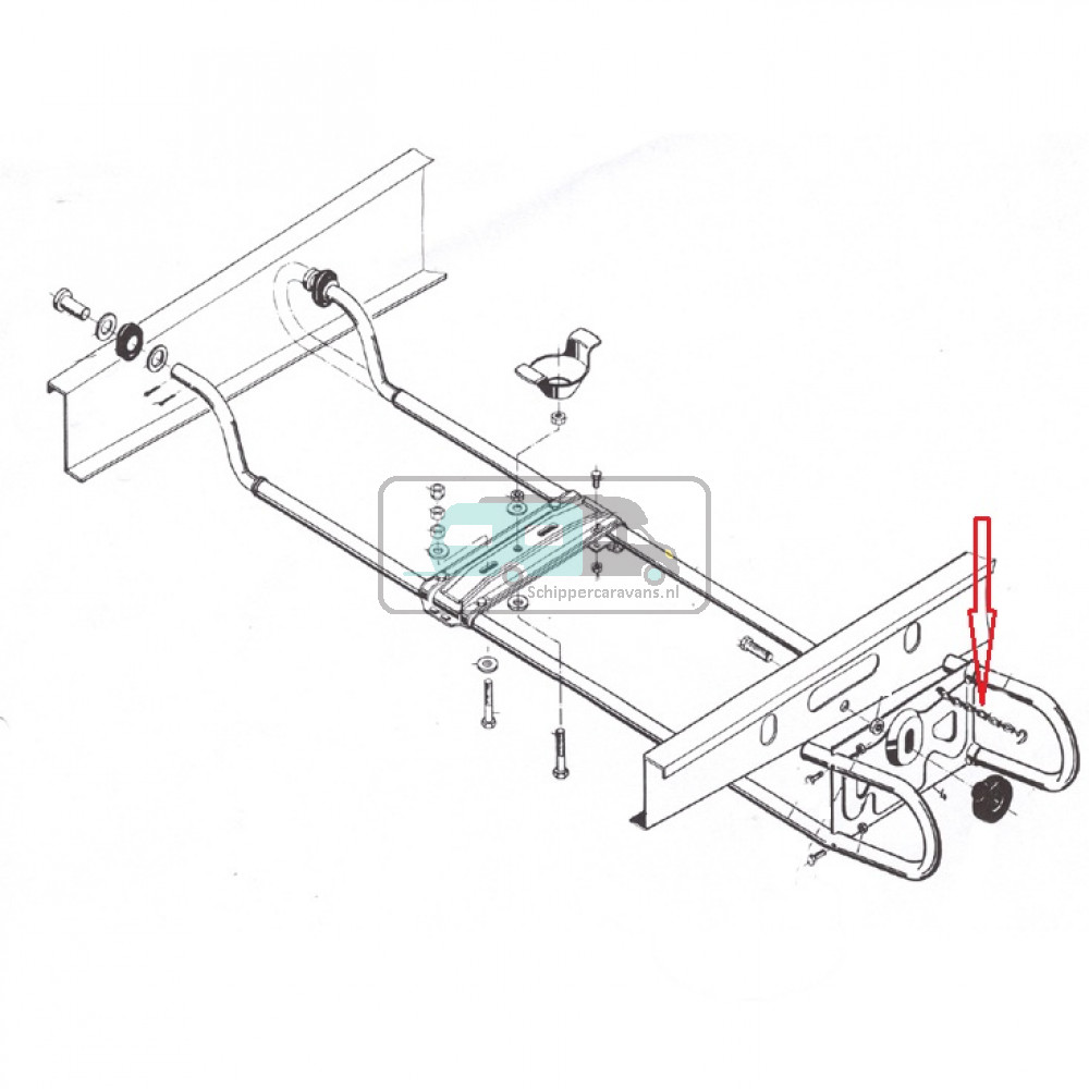 AL-KO Reservewielbeugel EH1 Veiligheidsketting