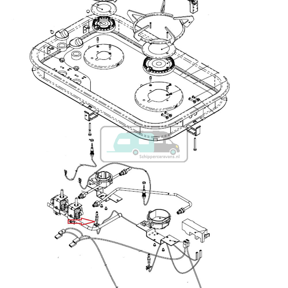 Thetford Electrische Ontsteker 600 mm 