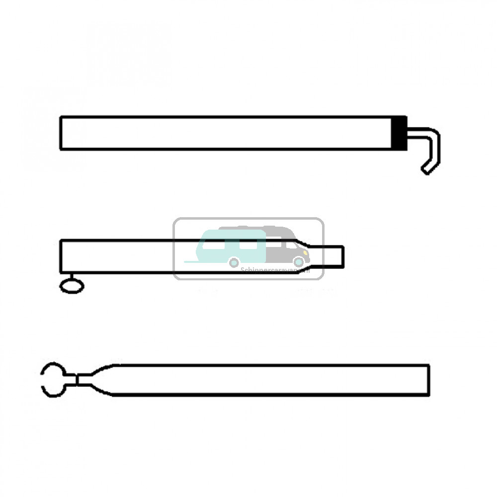 Campking Extra dakligger 28/25mm 170-250cm alu