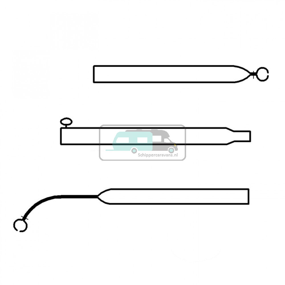Campking Voortentspanstok 25/22 mm 210-275 alu