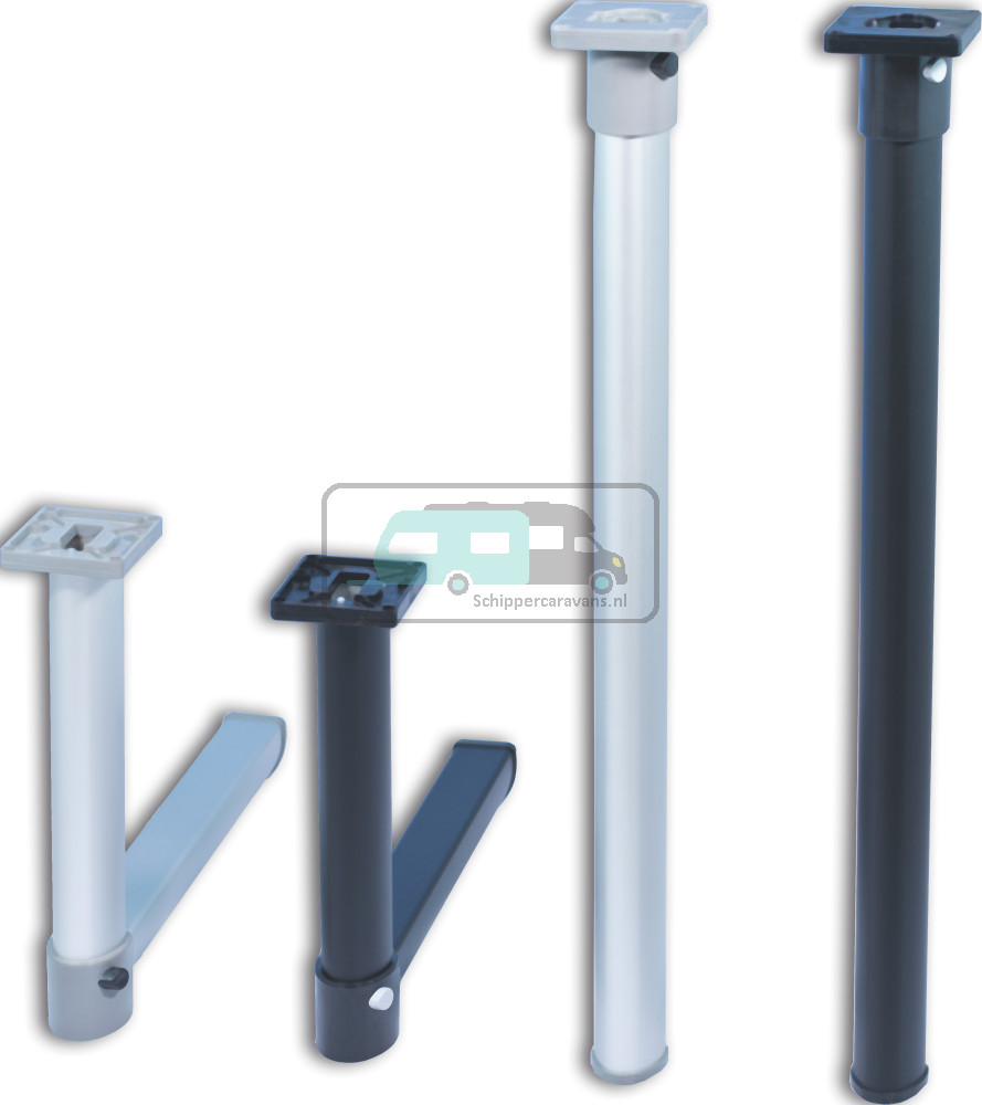 MPK Klaptafelpoot Zwart Bovenknik 67.5cm