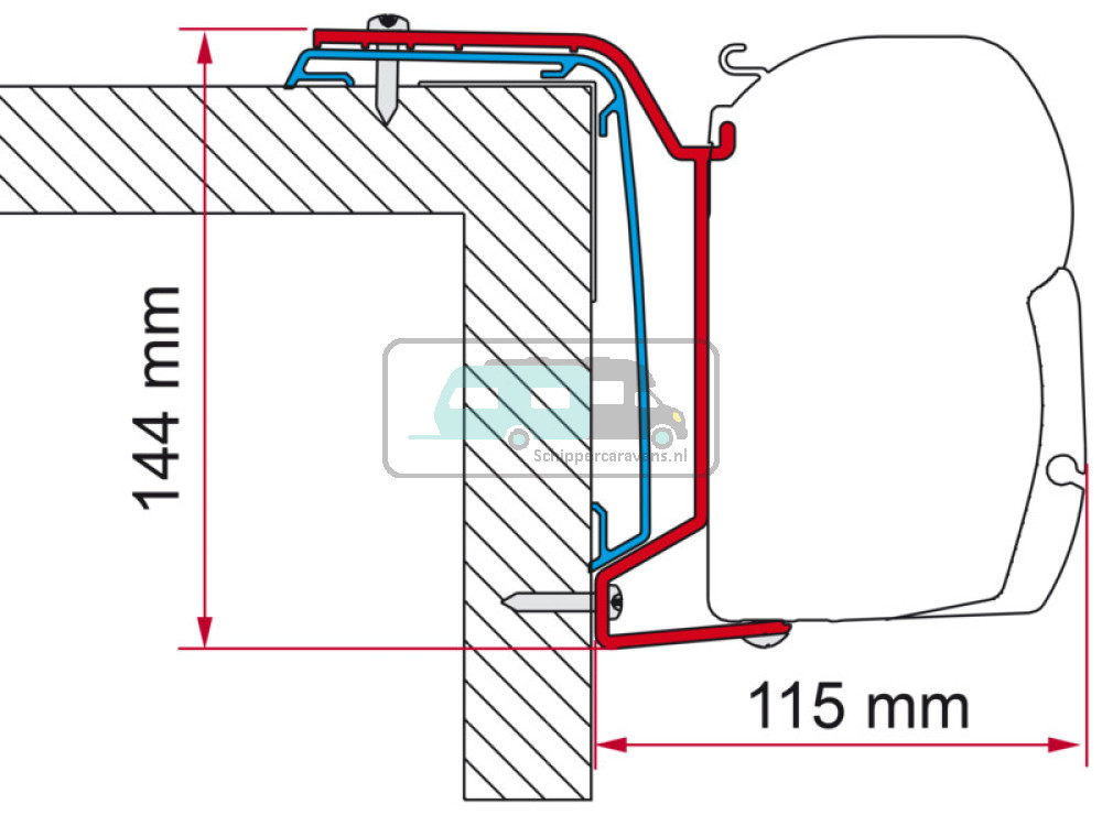 Fiamma Rapido Serie S6 606F Adapter 400 >2024 F45
