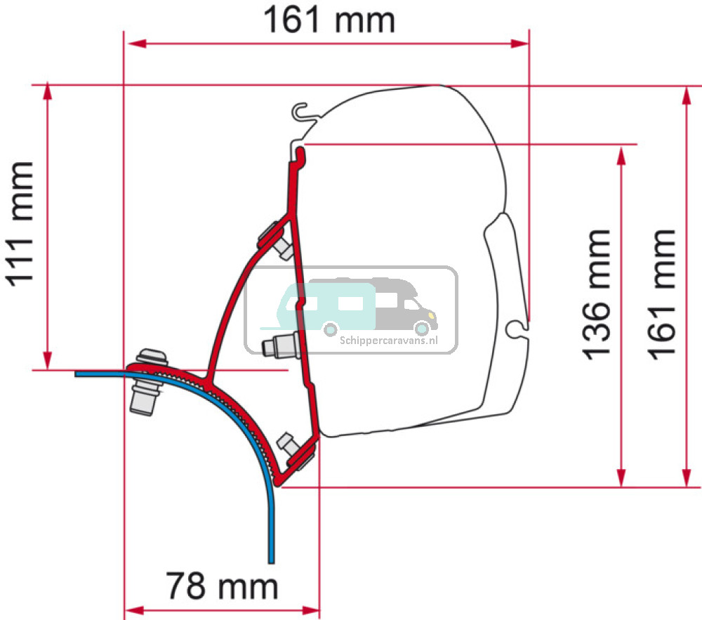 Fiamma Kit VW T5/T6 Lift Roof Deep Black F45