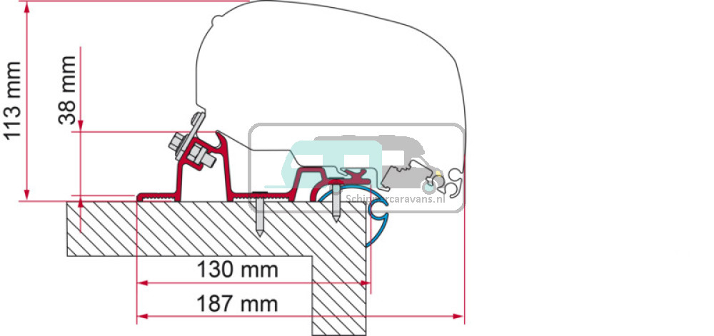 Fiamma Caravan Standard Adapter 320 F65/F80