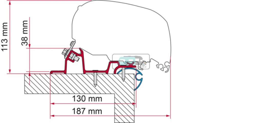 Fiamma Caravan Standard Adapter 600 F65/F80