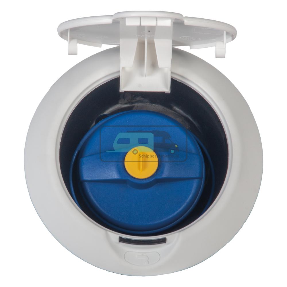 Watervulopening 40mm met Klepje Wit