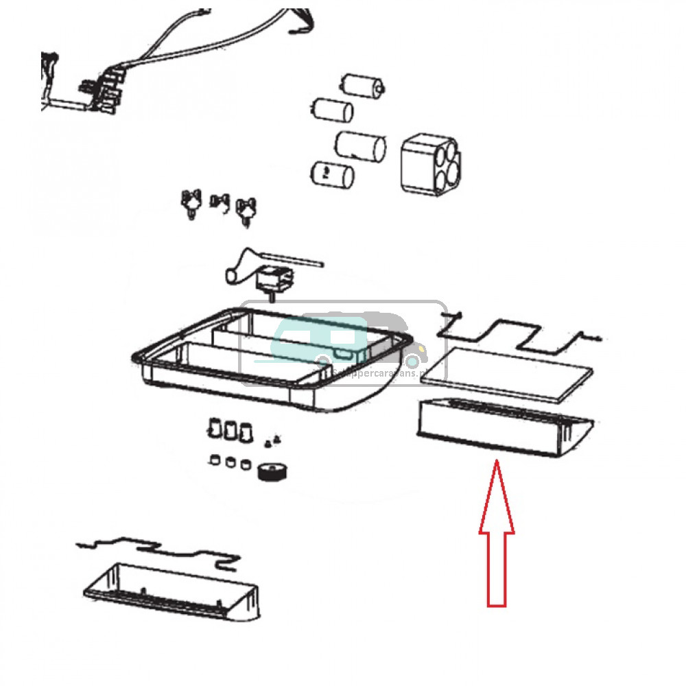 Dometic B1500/B1900 luchtafvoerrrooster