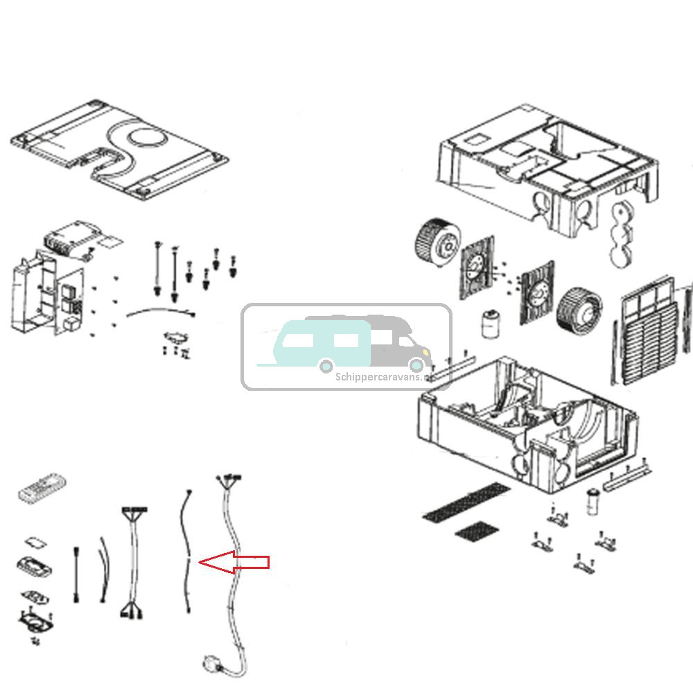 Dometic Verbindingskabel Electrisch Display FreshWell 3000