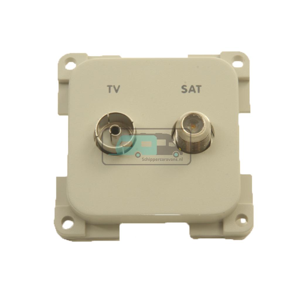 Presto Contactdoos TV + SAT Inbouw S-10.000 Grijs