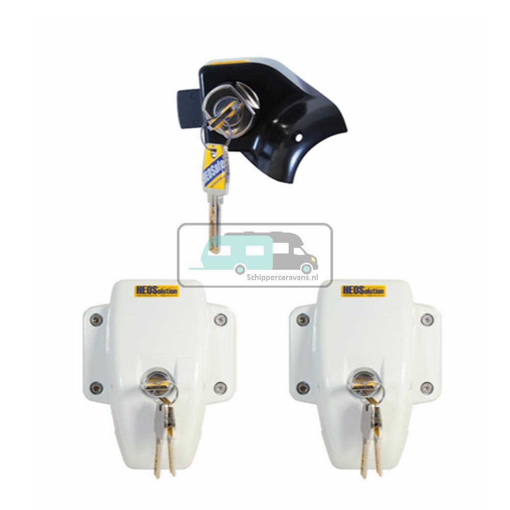 HEOSafe Set Ducato + 2x Door Frame Lock Zwart Wit