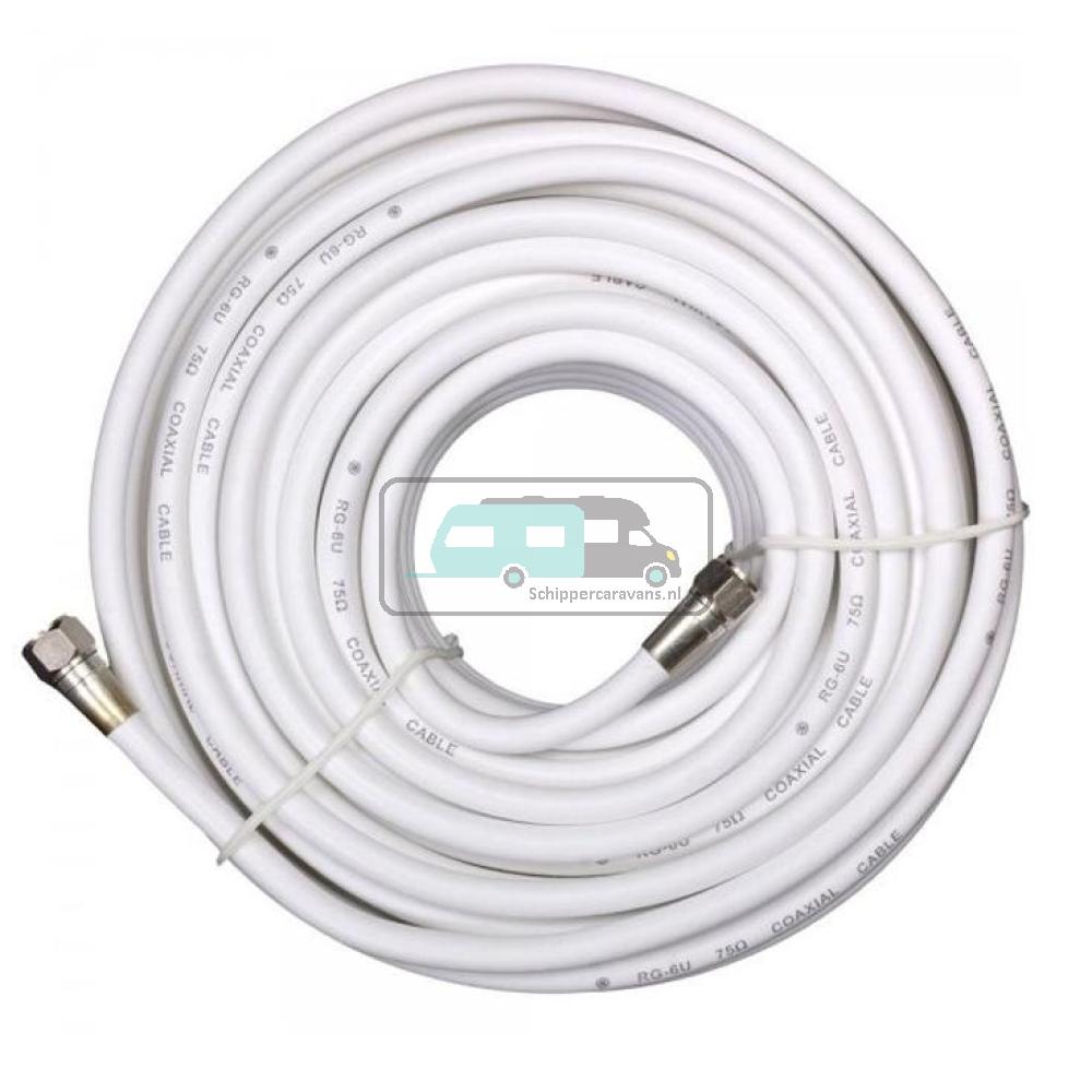 Satellietkabel. Lengte 10 mtr. Met F-stekker. 