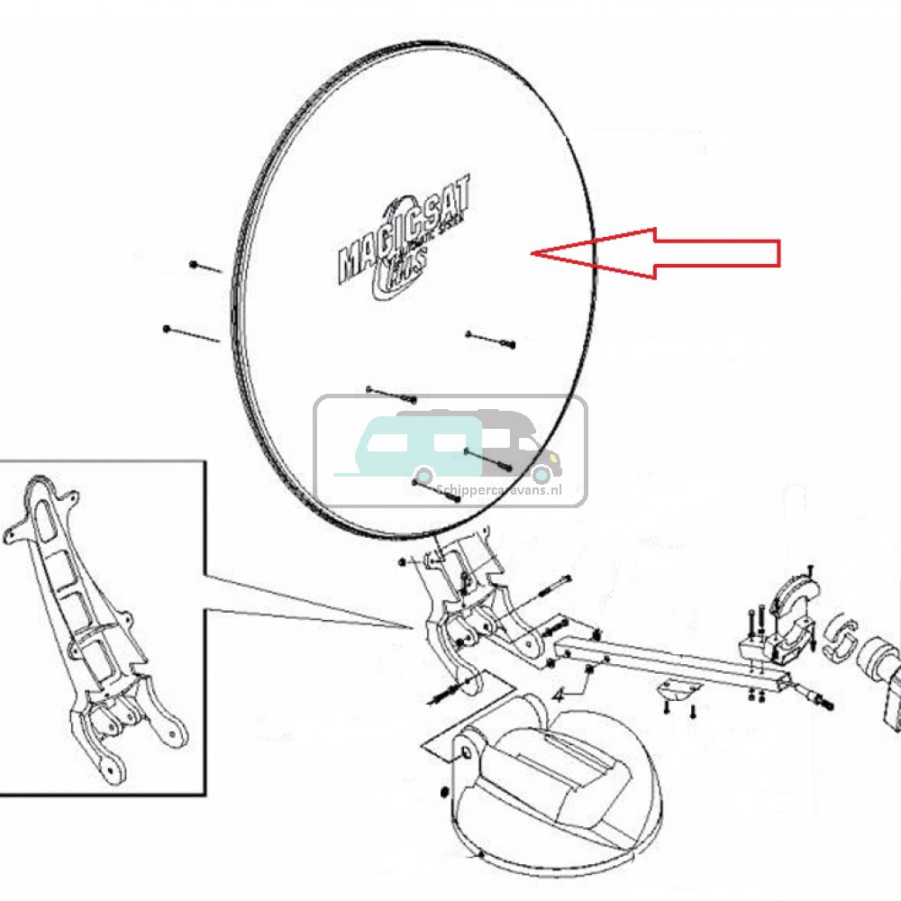 Teleco Schotel antenne D=650 mm nr. 3676