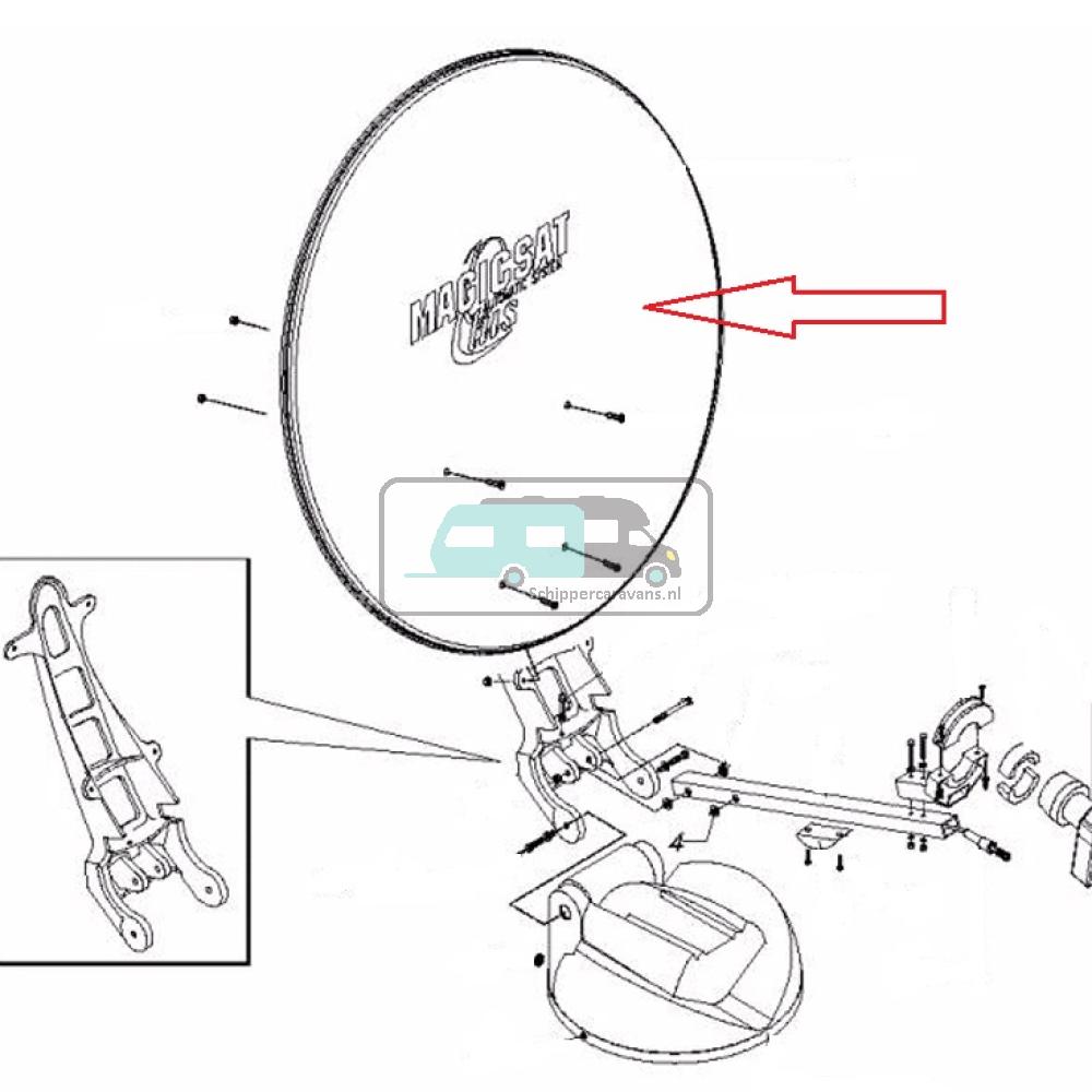 Teleco Schotel antenne D=650 mm nr. 3676