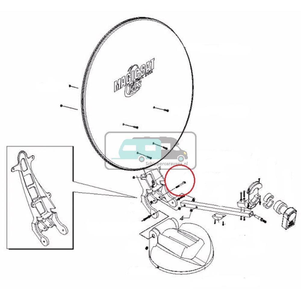 Teleco Schroef 6x60 MA cilinderkop rvs nr. 4441