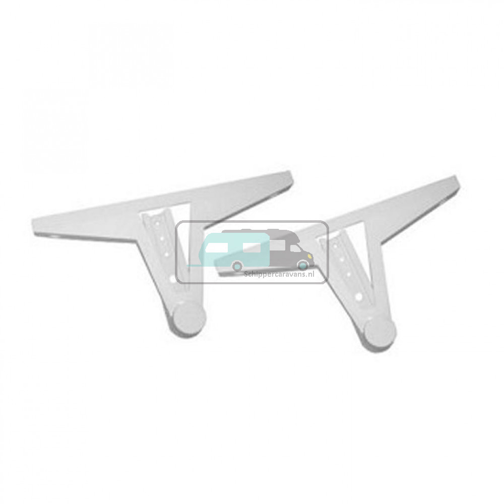 Kunststof uitvoering. Wit à 2 stuks.