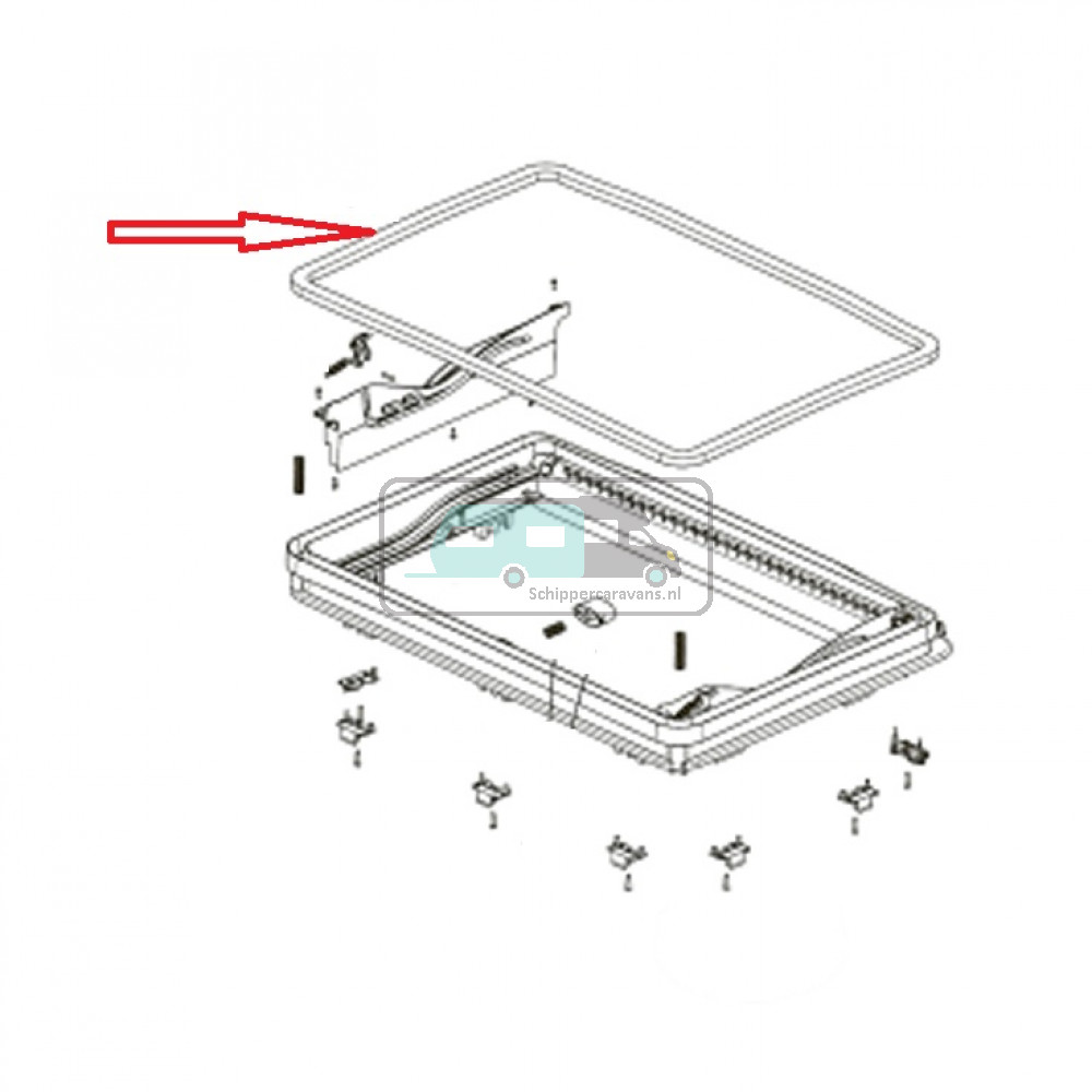 Dometic Midi Heki Afdichtrubber 2,3 mtr