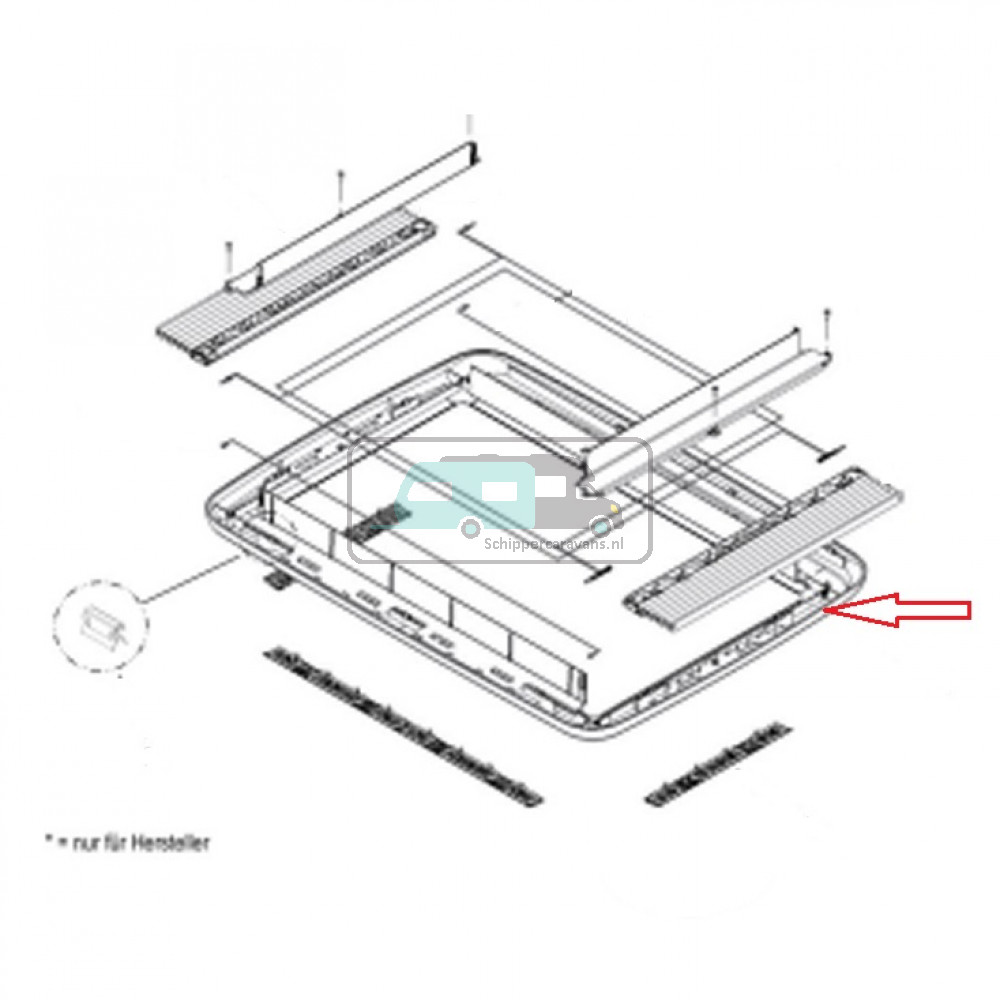 Dometic Midi Heki Onderkader