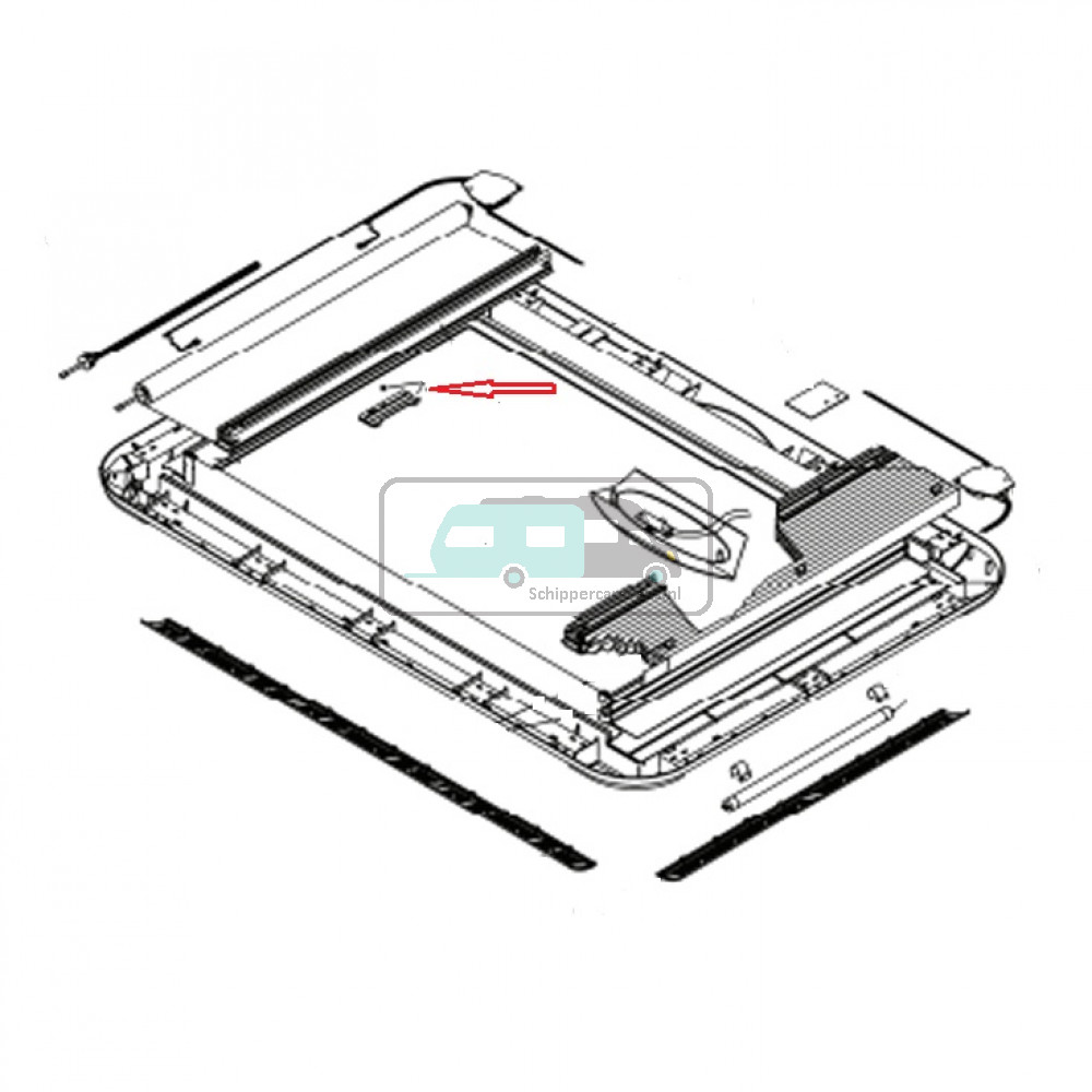 Dometic Heki 3/4 Plus Vergrendeling met Veer Hor/Verduistering