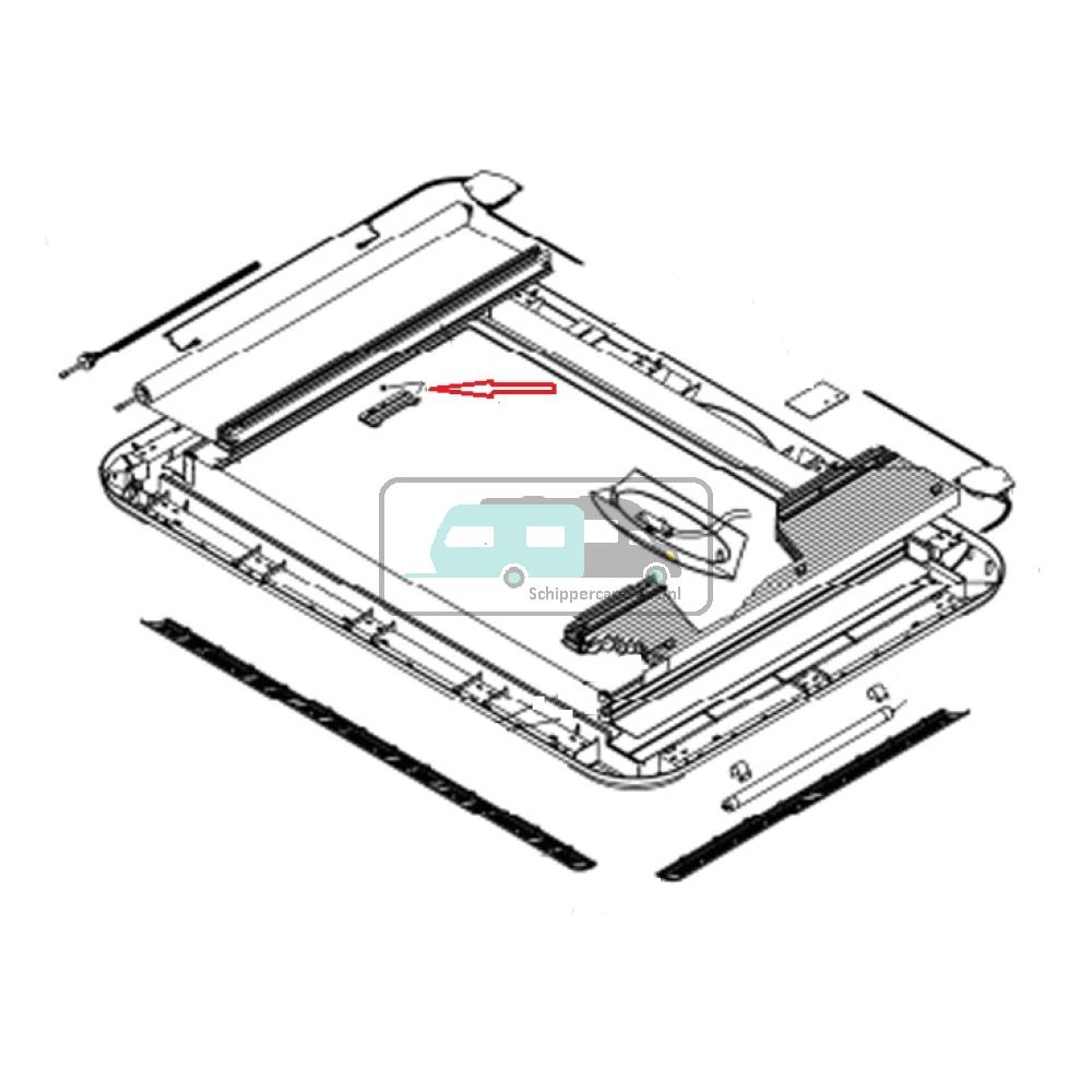 Dometic Heki 3/4 Plus Vergrendeling met Veer Hor/Verduistering